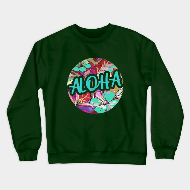 Aloha Floral Crewneck Sweatshirt by BK Tees